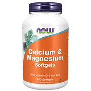 NOW FOODS kaltsium, magneesium, D-vitamiin ja tsink – 240 kapslit