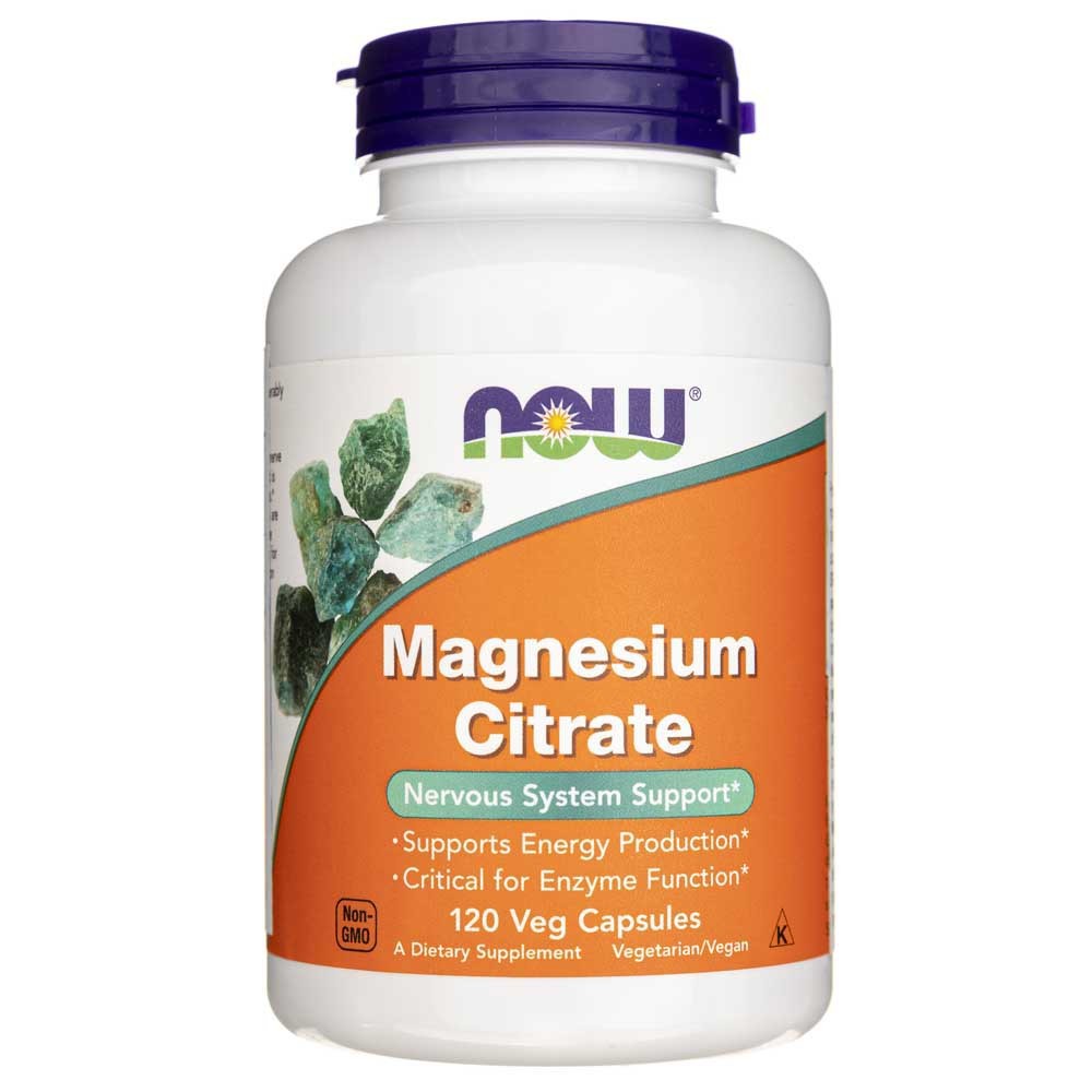 NOW FOODS magneesiumtsitraat 400 mg – 120 kapslit