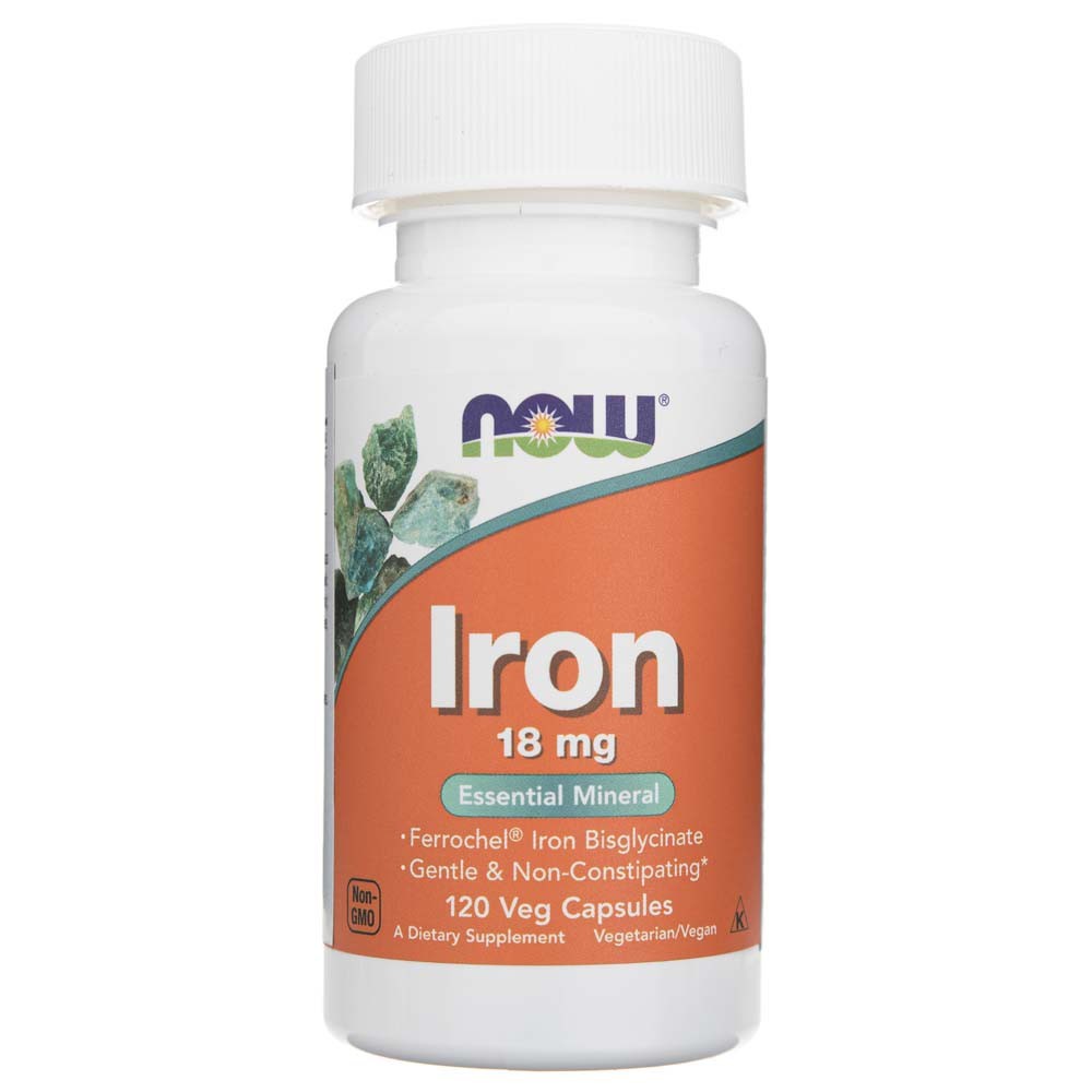 NOW FOODS raud 18 mg – 120 kapslit
