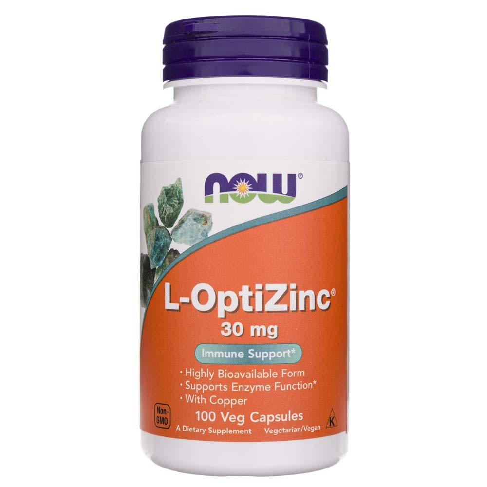 NOW FOODS L-OptiZinc 30 mg – 100 kapslit
