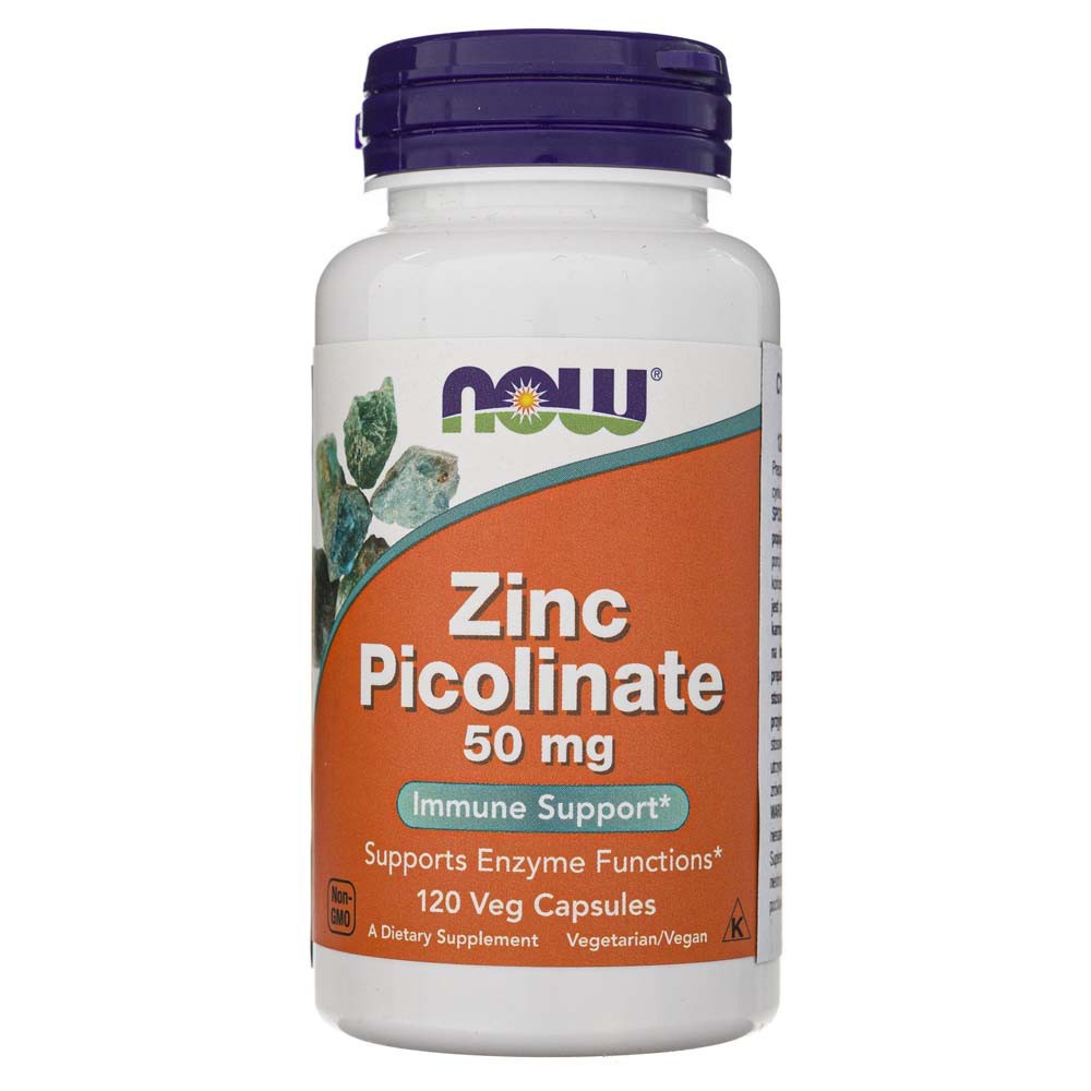 NOW FOODS tsingi pikolinaat 50 mg – 120 kapslit