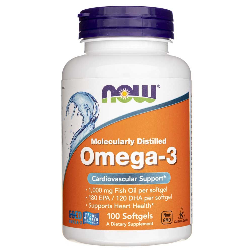 NOW FOODS Omega-3, 180 EPA / 120 DHA – 100 kapslit