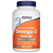 NOW FOODS Omega-3, 180 EPA / 120 DHA – 200 kapslit