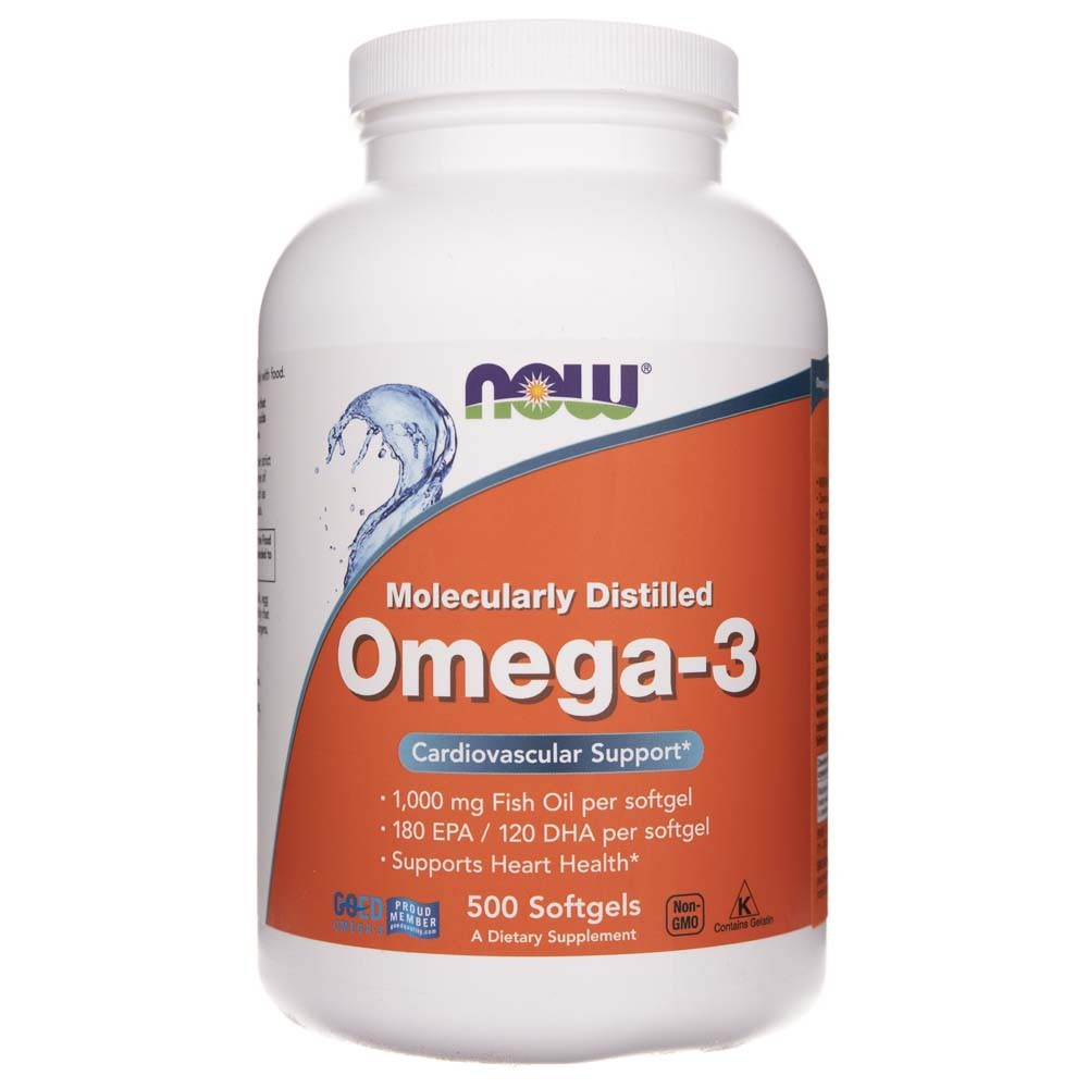 NOW FOODS Omega-3, 180 EPA / 120 DHA – 500 kapslit