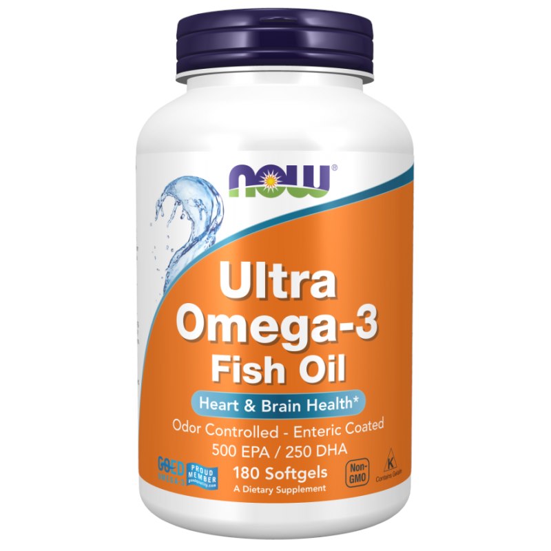 NOW FOODS Ultra Omega-3, 500 EPA / 250 DHA – 180 kapslit