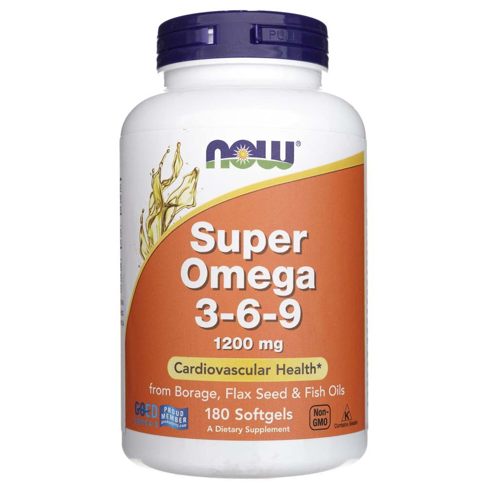 NOW FOODS Super Omega 3-6-9 1200 mg – 180 kapslit