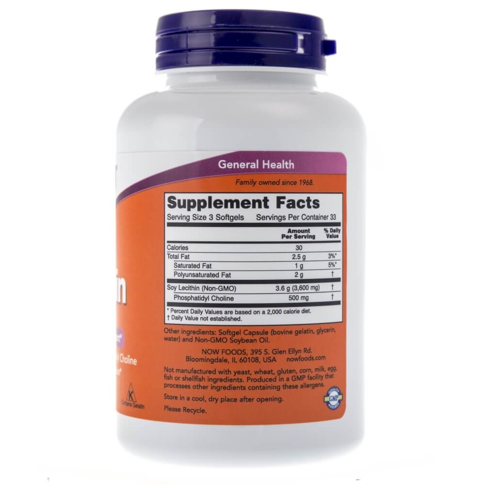 NOW FOODS GMO-vaba letsitiin 1200 mg – 100 kapslit