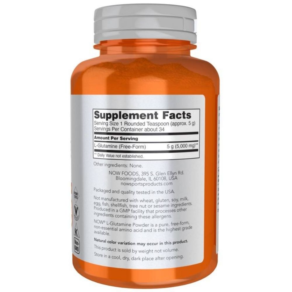NOW FOODS L-glutamiini pulber – 454 g