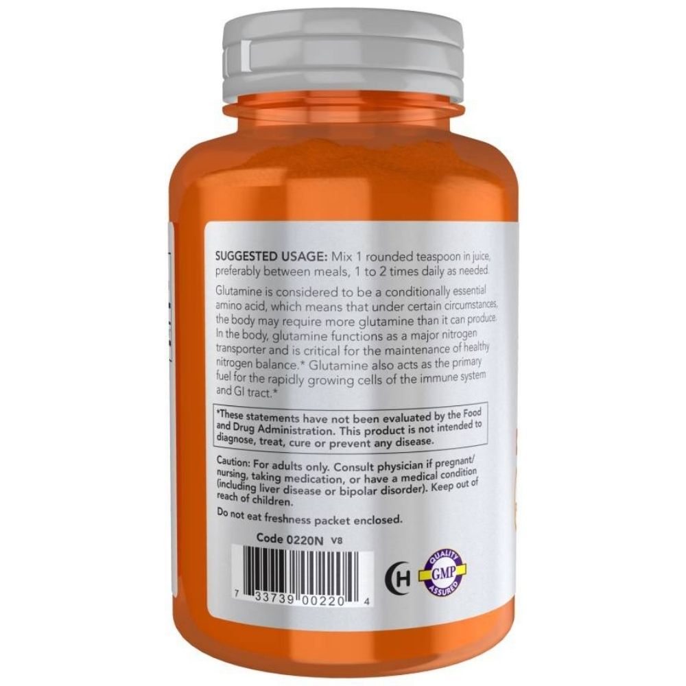 NOW FOODS L-glutamiini pulber – 454 g
