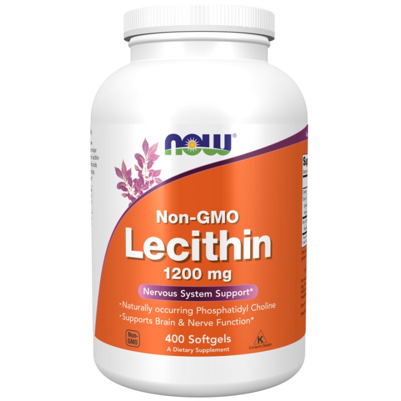 NOW FOODS letsitiin (GMO-vaba letsitiin) 1200 mg – 400 kapslit