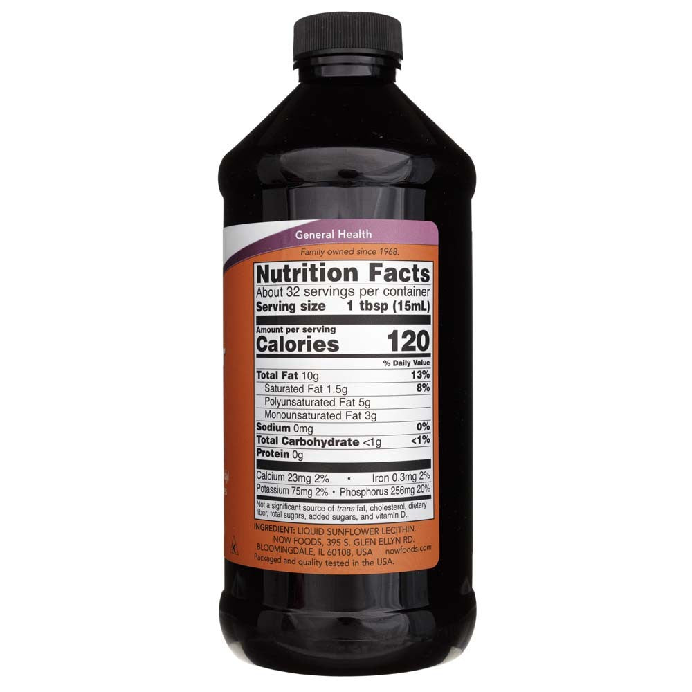 NOW FOODS vedel päevalilleletsitiin – 473 ml