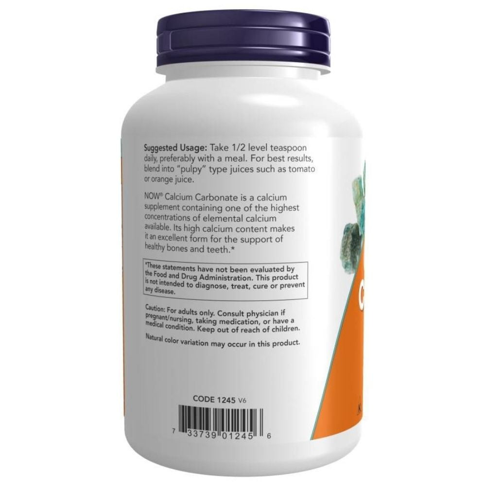 NOW FOODS kaltsium (kaltsiumkarbonaat) 600 mg – 340 g