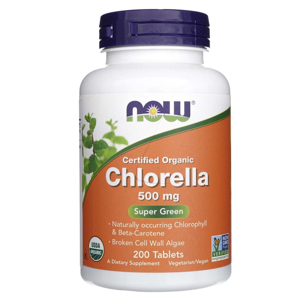 NOW FOODS orgaaniline klorella 500 mg – 200 tabletti