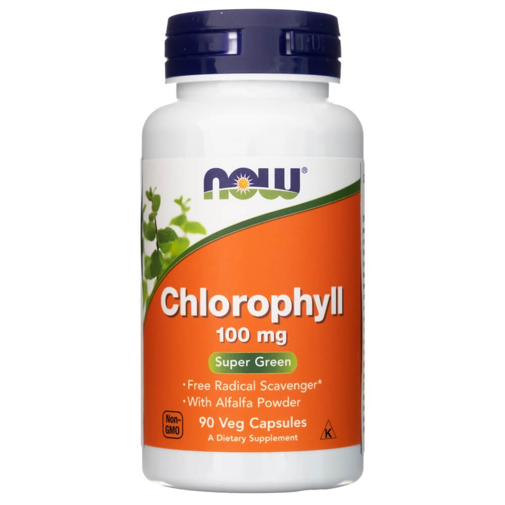 NOW FOODS klorofüll 100 mg – 90 kapslit