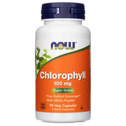 NOW FOODS klorofüll 100 mg – 90 kapslit