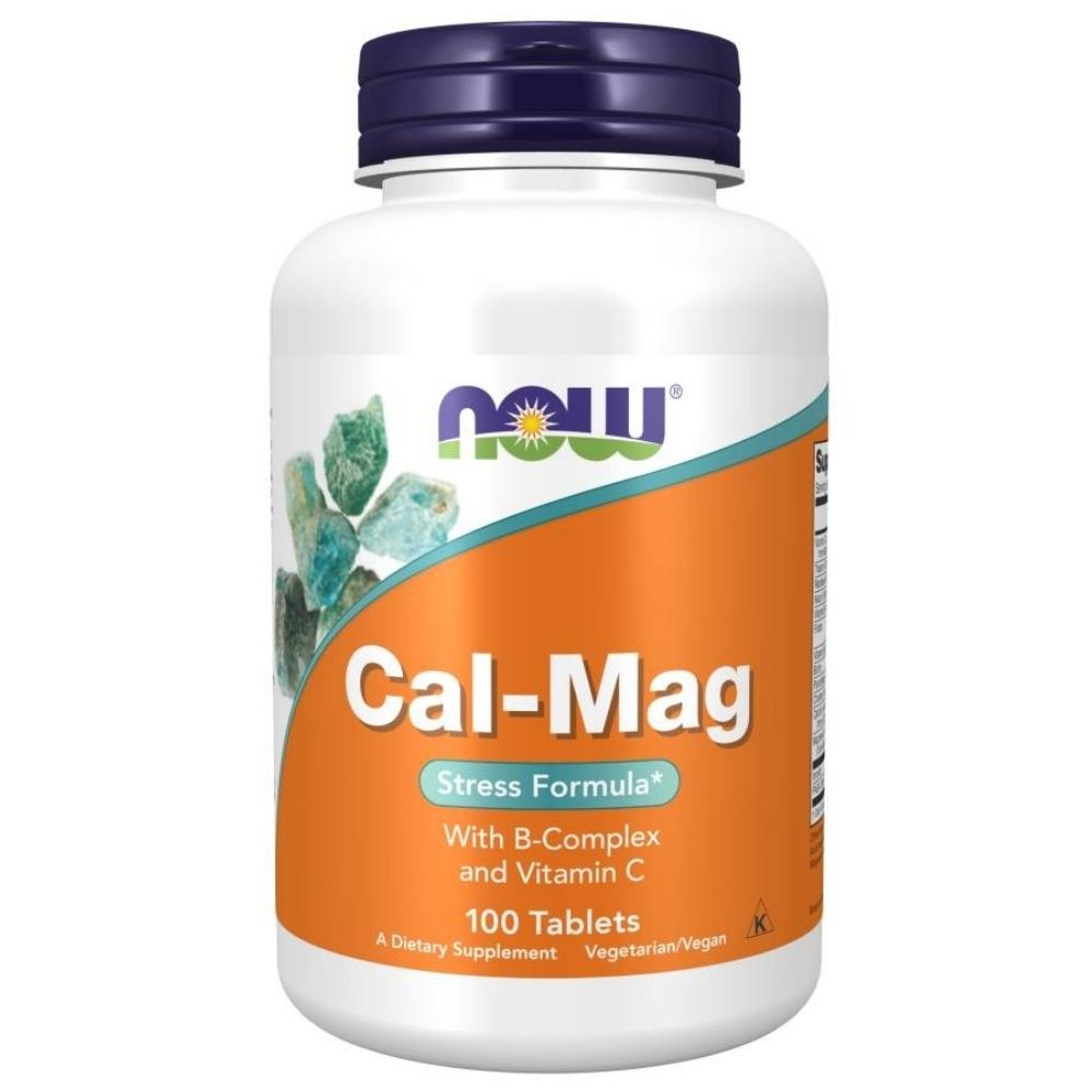 NOW FOODS Cal-Mag Stress Formula stressivastane kaltsium, magneesium, B-vitamiinid – 100 tabletti