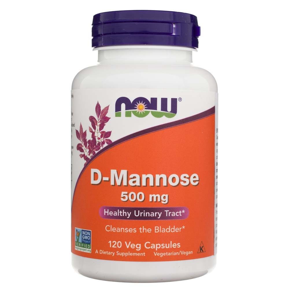 NOW FOODS D-mannoos 500 mg – 120 kapslit
