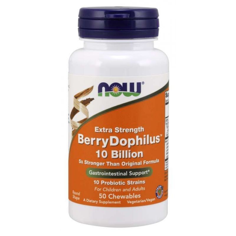 NOW FOODS BerryDophilus probiootikum lastele ja täiskasvanutele – 50 tabletti