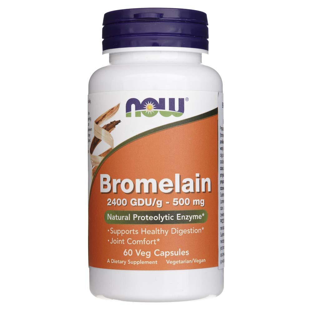 NOW FOODS bromelaiin 2400 GDU/g 500 mg – 60 kapslit