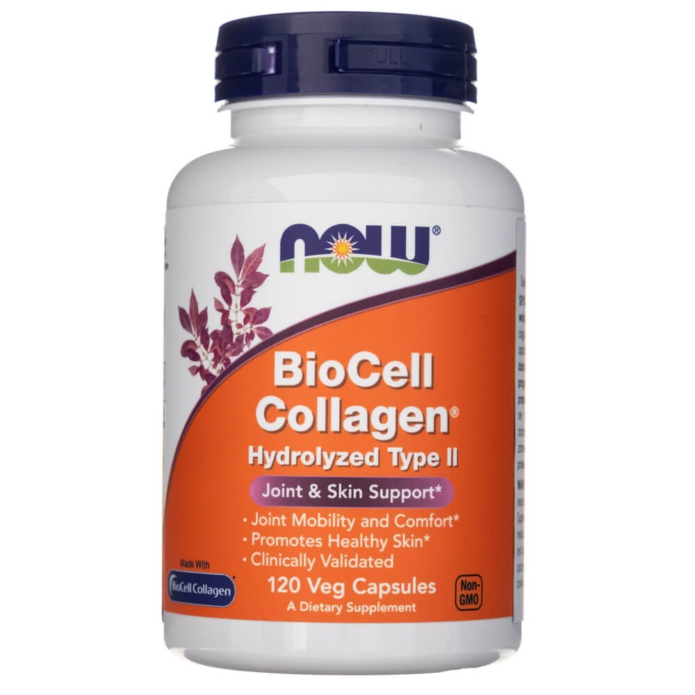 NOW FOODS BioCell kollageen® hüdrolüüsitud II tüüpi – 120 kapslit