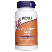 NOW FOODS alfa-lipoehape 100 mg – 60 kapslit
