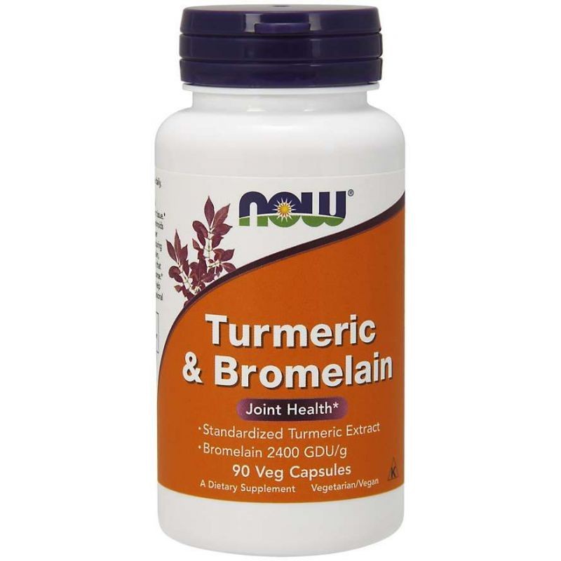 NOW FOODS kurkum ja bromelaiin 300 mg/150 mg – 90 kapslit