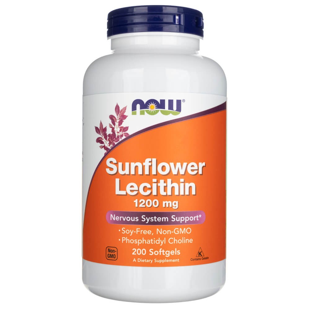 NOW FOODS Päevalilleletsitiin 1200 mg – 200 kapslit