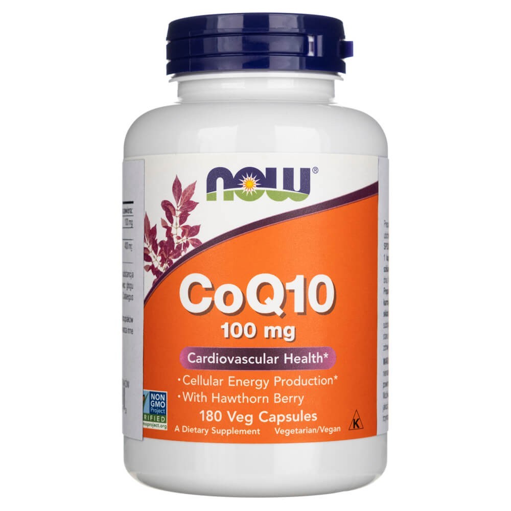 NOW FOODS CoQ10 100 mg koos viirpuumarjadega – 180 kapslit