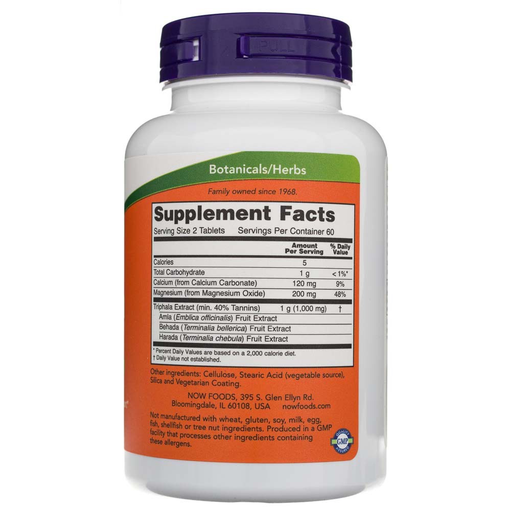 NOW FOODS Triphala 500 mg – 120 tabletti