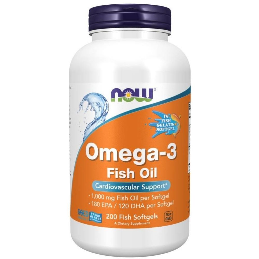 NOW FOODS Omega-3 kalaõli – 200 kapslit