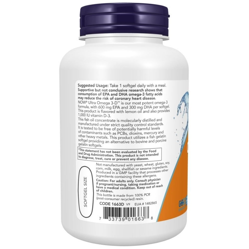 NOW FOODS Ultra Omega 3-D 1200 mg – 90 kapslit