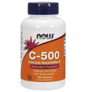 NOW FOODS C-500 vitamiin puhverdatud (kaltsium-L-askorbaat) – 100 kapslit