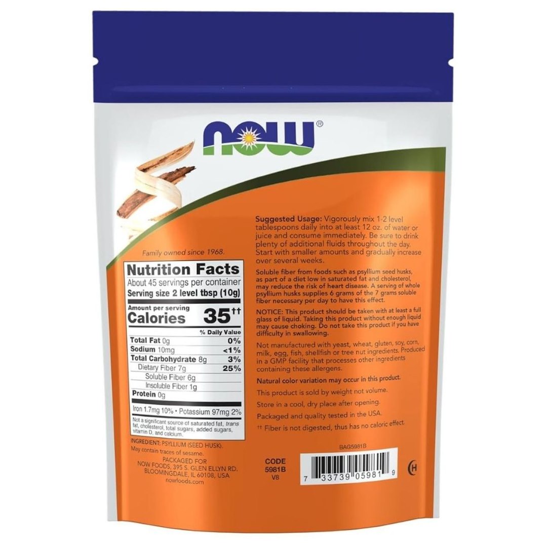 NOW FOODS teelehe seemnekestad – 454 g (Whole Psyllium Husks)