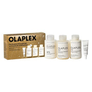 Olaplexi komplekt: nr. 0.5 Scalp Longevity Treatment peanahahooldustoode niisutav 5 ml + nr. 4 Bond Maintenance taastav ja tugevdav juuksešampoon 100 ml + nr. 3 Hair Perfector