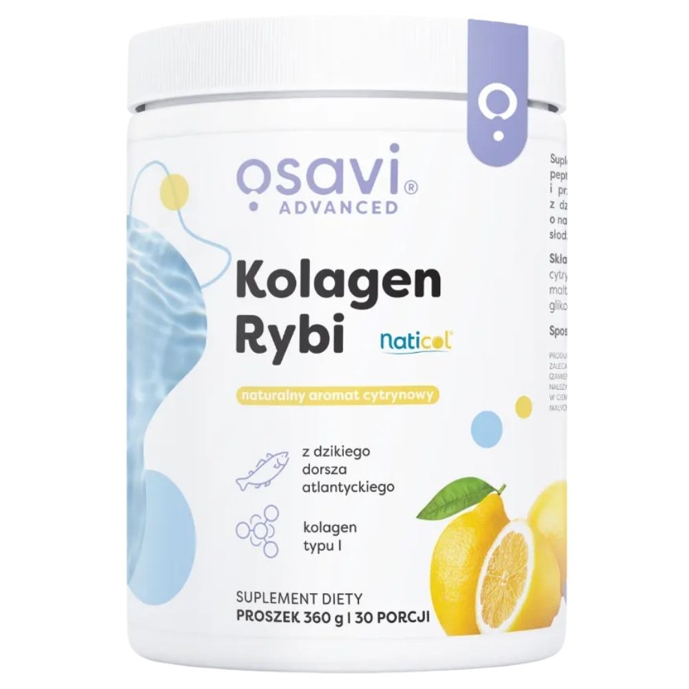 Osavi looduslik tursakala kollageen Naticol®, sidrunimaitseline – 360 g
