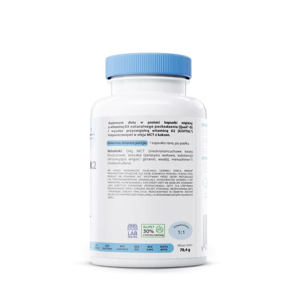 Osavi D3 + K2 vitamiin, 4000 IU + 150 µg – 120 kapslit