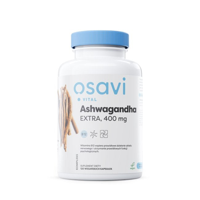Osavi Ashwagandha Extra 400 mg – 120 taimetoitlase kapslit
