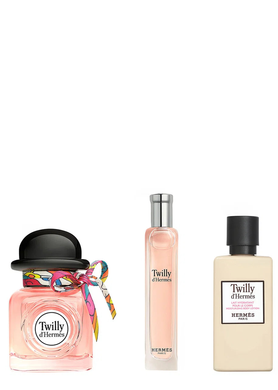 Hermese komplekt: Twilly d'Hermes, parfüümvesi, naistele, 50 ml + Twilly d'Hermes, parfüümvesi, naistele, 15 ml + Twilly d'Hermes, ihahoolduspiim, ihule, 40 ml
