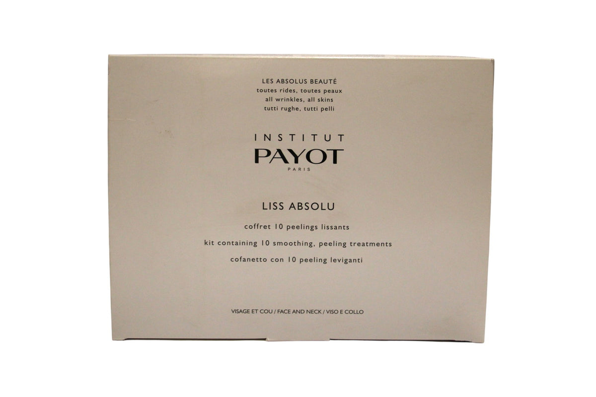 Rinkinys „Payot“: „Liss Absolu“, nešvarumus šalinanti, šveičiamoji pudra, 10 vnt., 5 g + „Liss Absolu“, nešvarumus šalinanti, šveičiamasis losjonas, 10 vnt., 10 ml + „Liss Absolu“, hialurono rūgšties drėkinamoji kreminė kaukė veidui, 10 vnt., 20 g