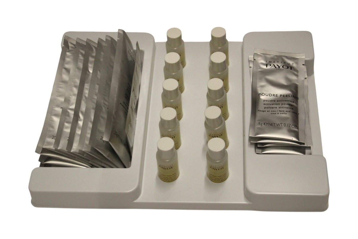 Rinkinys „Payot“: „Liss Absolu“, nešvarumus šalinanti, šveičiamoji pudra, 10 vnt., 5 g + „Liss Absolu“, nešvarumus šalinanti, šveičiamasis losjonas, 10 vnt., 10 ml + „Liss Absolu“, hialurono rūgšties drėkinamoji kreminė kaukė veidui, 10 vnt., 20 g