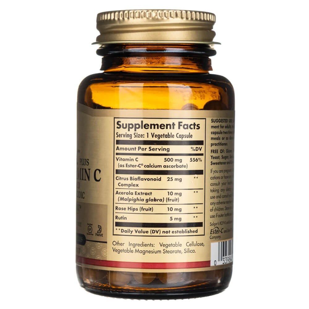 SOLGAR Ester-C ja C-vitamiin 500 mg – 50 kapslit
