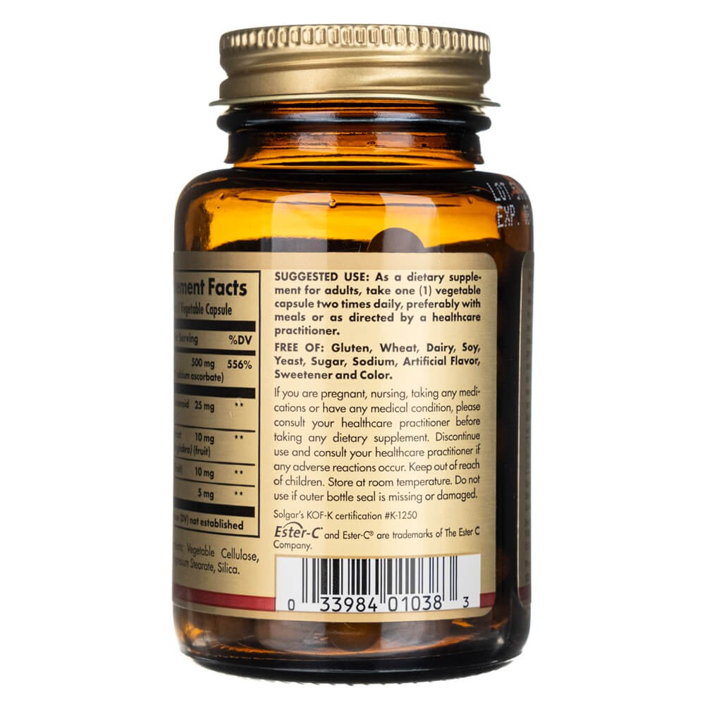 SOLGAR Ester-C ja C-vitamiin 500 mg – 50 kapslit