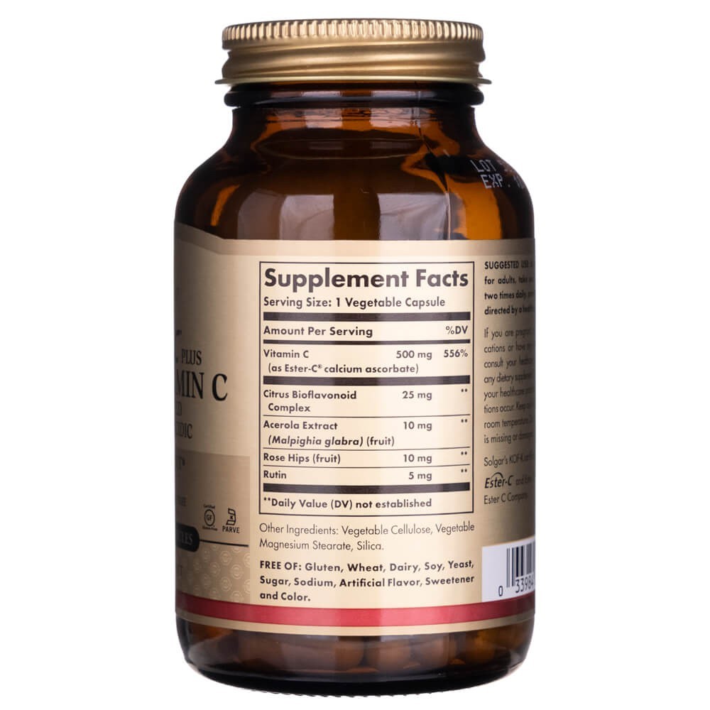 SOLGAR Ester-C ja vitamiin C 500 mg – 100 kapslit