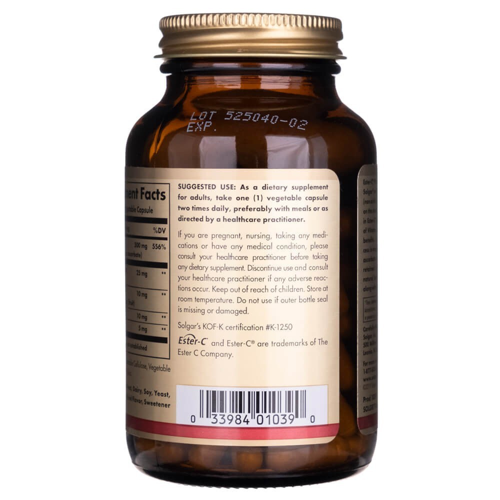 SOLGAR Ester-C ja vitamiin C 500 mg – 100 kapslit
