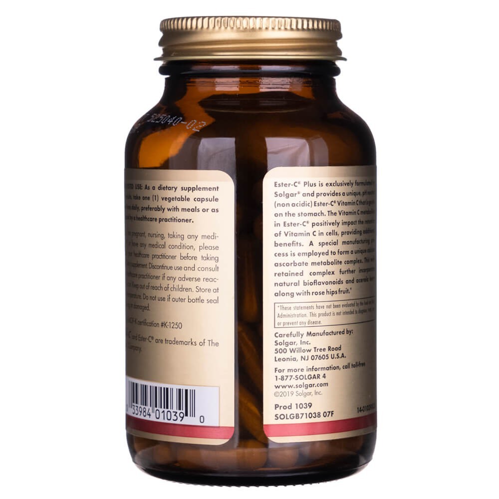 SOLGAR Ester-C ja vitamiin C 500 mg – 100 kapslit