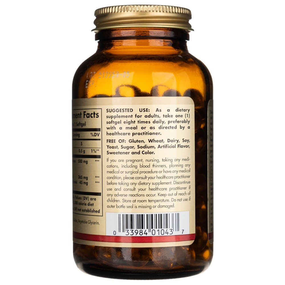 SOLGAR kuningakepiõli 500 mg – 180 kapslit