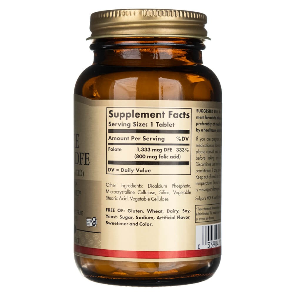 SOLGAR foolhape 800 mcg – 250 tabletti