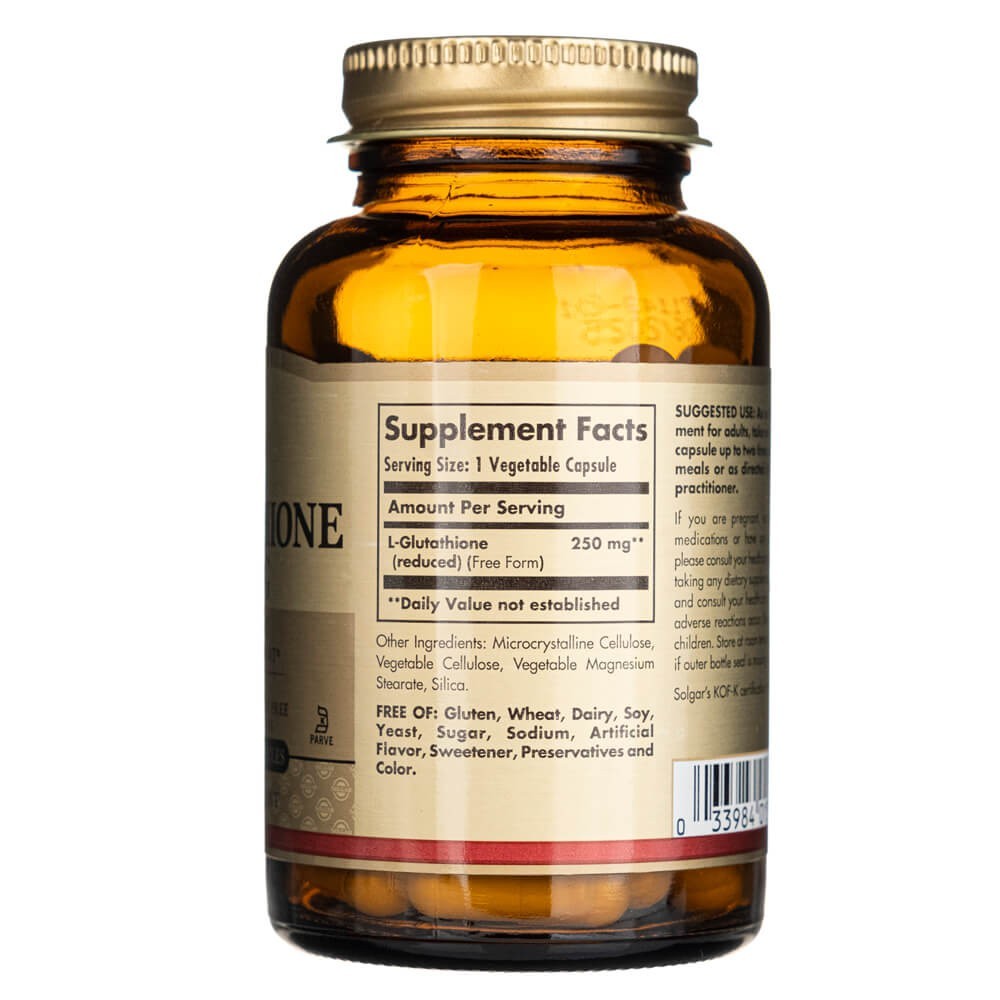 SOLGAR L-glutatioon redutseeritud 250 mg – 60 kapslit
