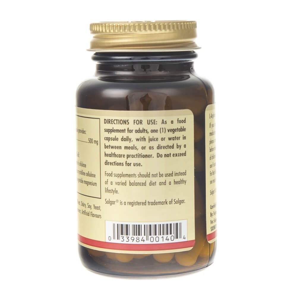 SOLGAR L-arginiin 500 mg – 50 kapslit
