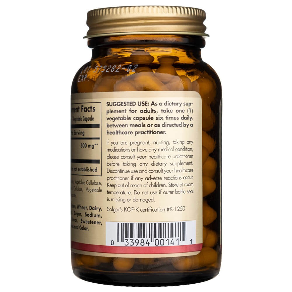SOLGAR L-arginiin 500 mg – 100 kapslit